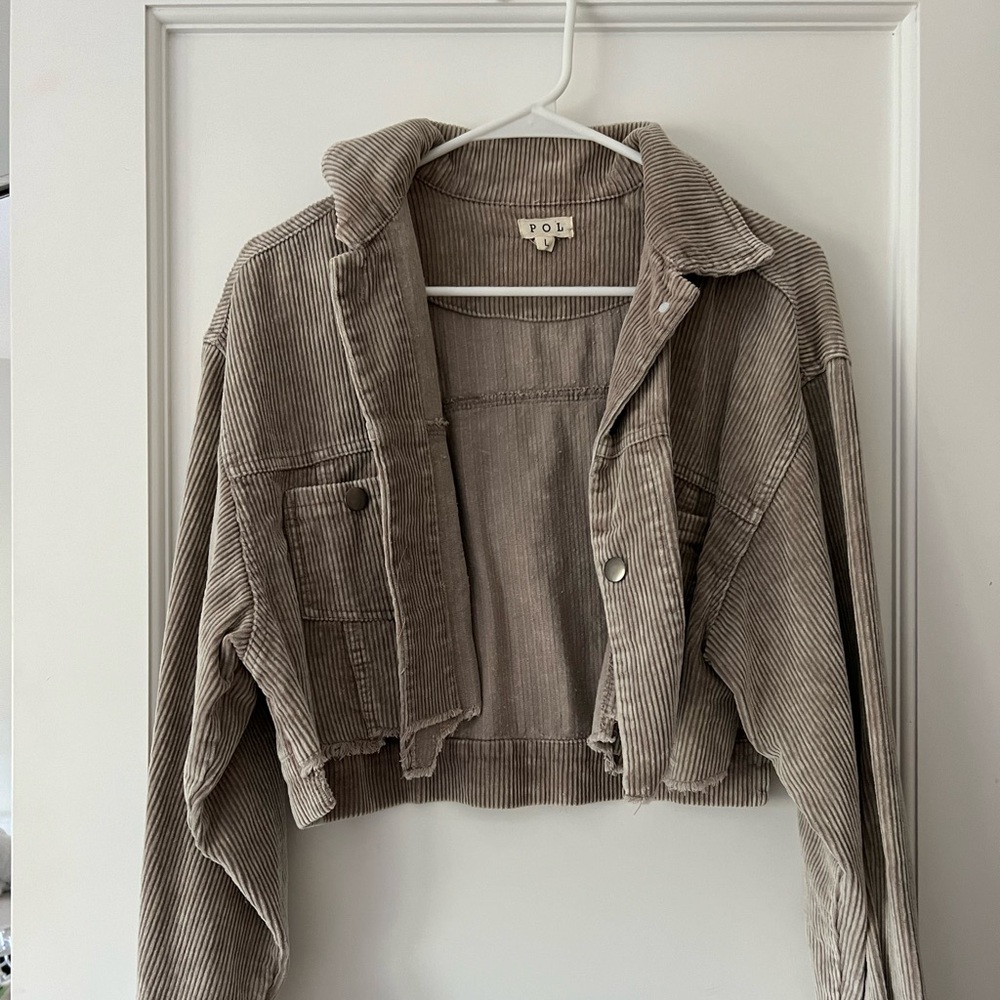 corduroy cropped jacket